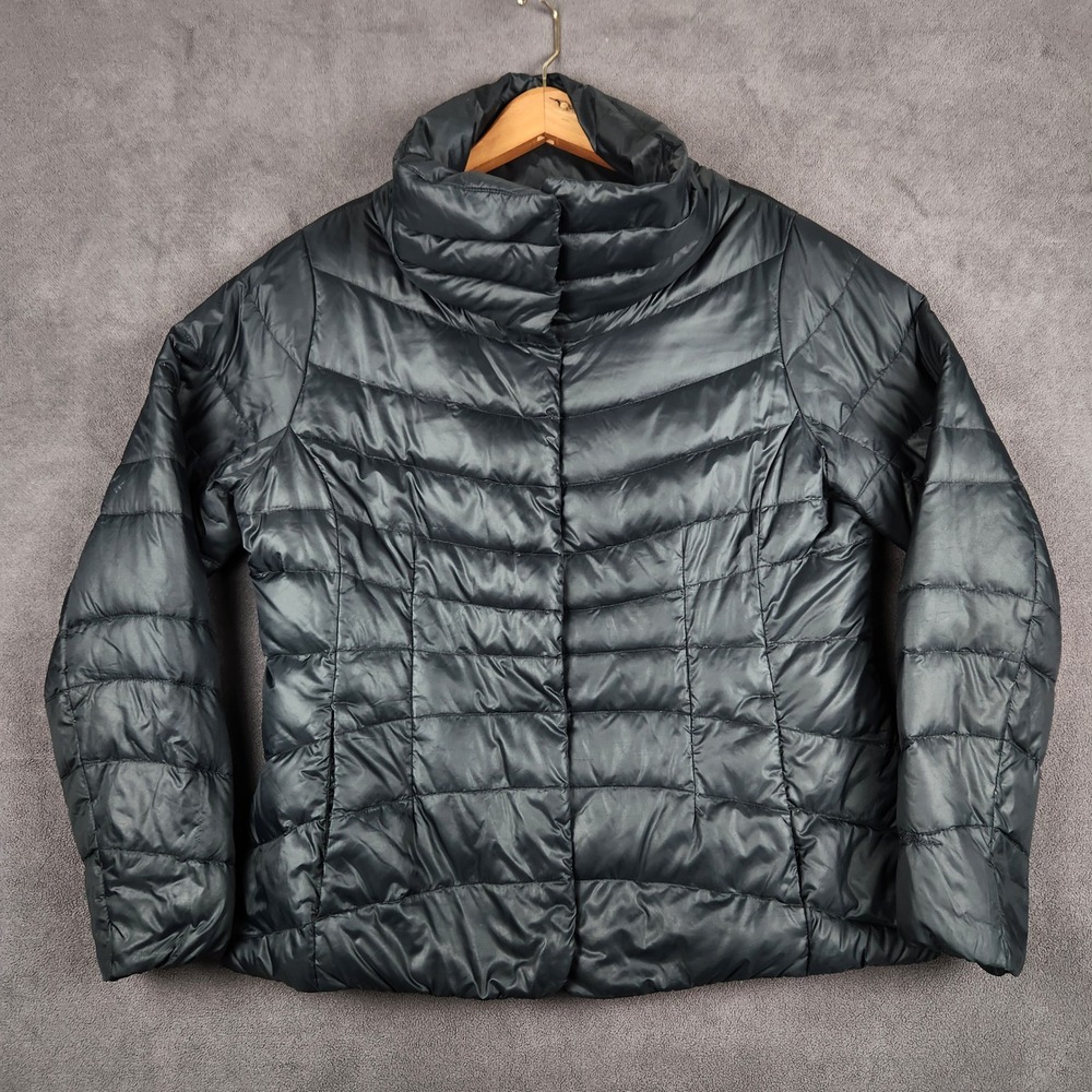 Eddie Bauer Womens Down Puffer Jacket‎ Insulated Warm Winter Coat Large Black